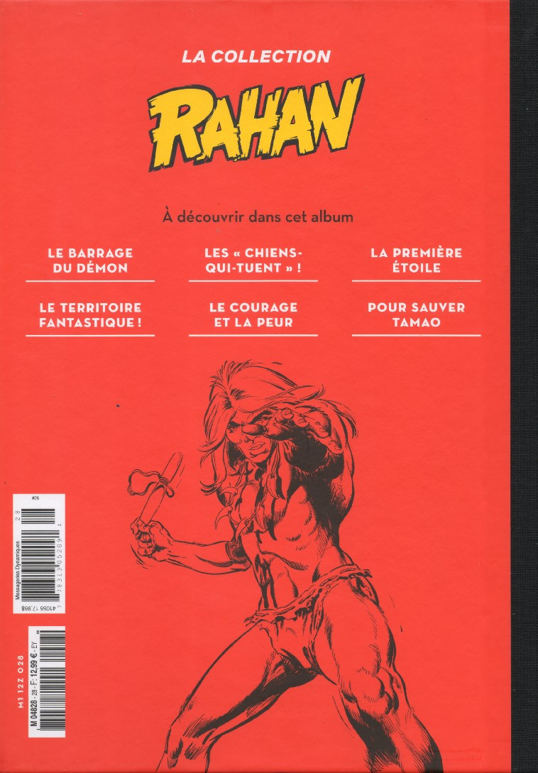 Verso de l'album Rahan (La Collection - Hachette) Tome 28