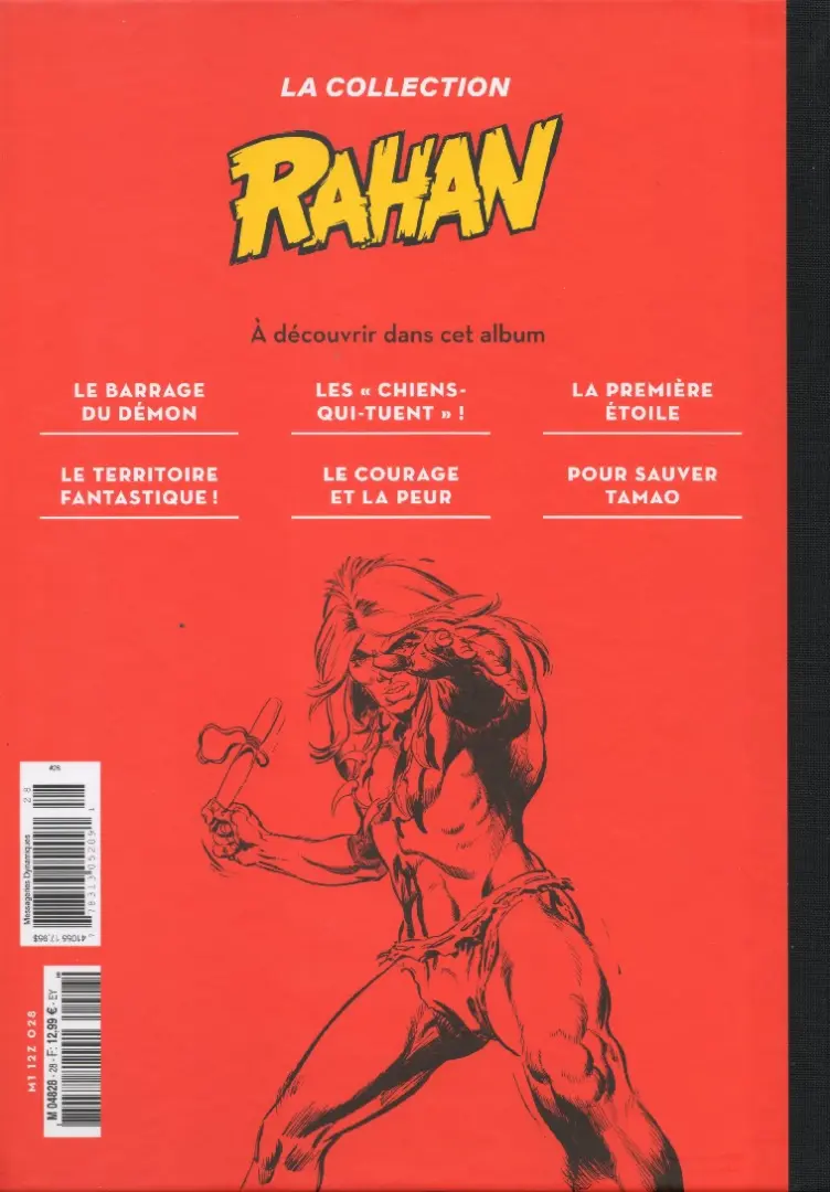 Verso de l'album Rahan La Collection (Hachette) Tome 28