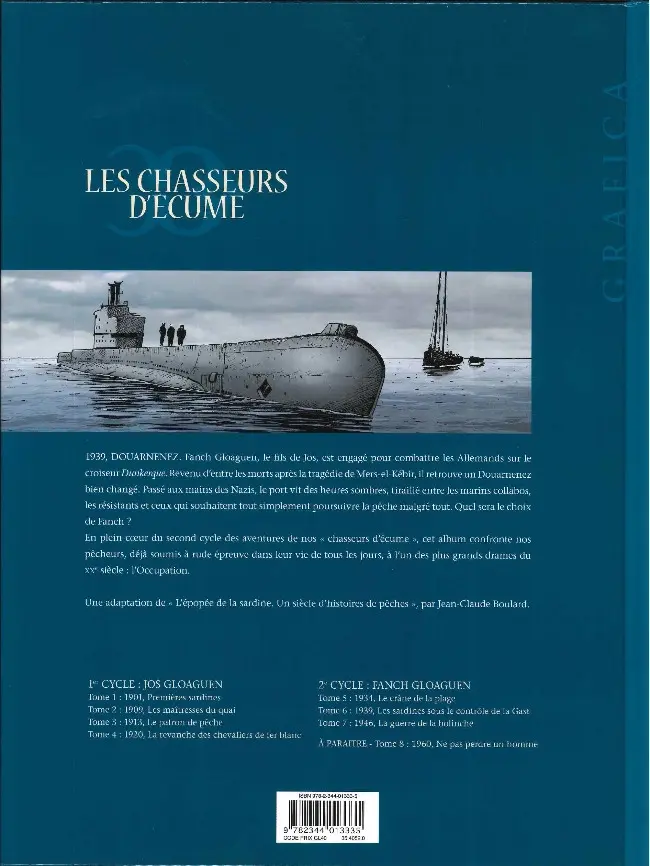 Verso de l'album Les Chasseurs d'écume Tome 6 1939, Les sardines sous le contrôle de la Gast