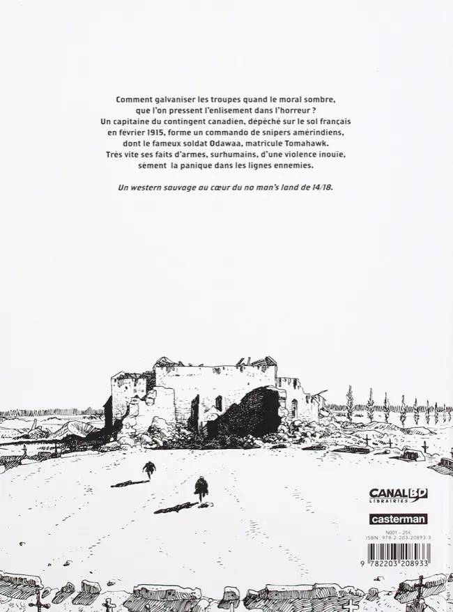 Verso de l'album La ballade du soldat Odawaa