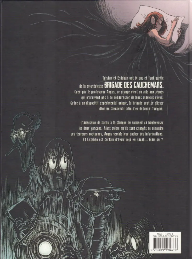 Verso de l'album La Brigade des cauchemars Tome 1 Sarah