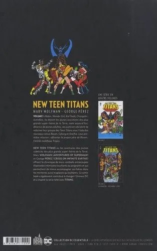 Verso de l'album The New Teen Titans Volume 1