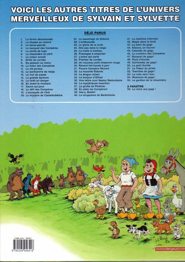 Verso de l'album Sylvain et Sylvette Tome 20 Le mystère de Castelbobêche