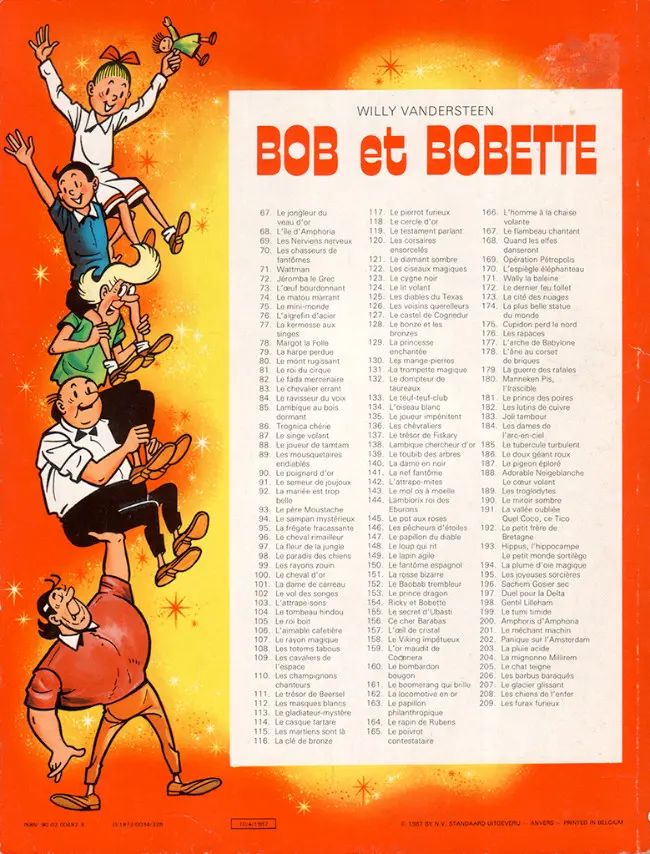 Verso de l'album Bob et Bobette Tome 136 Les chèvraliers