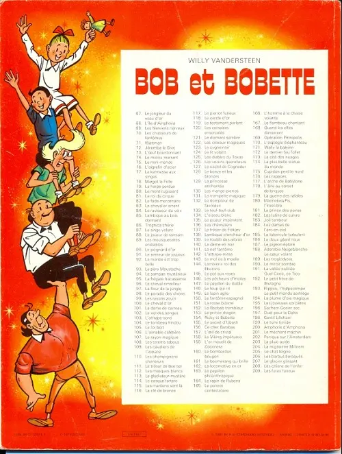 Verso de l'album Bob et Bobette Tome 154 Ricky et Bobette