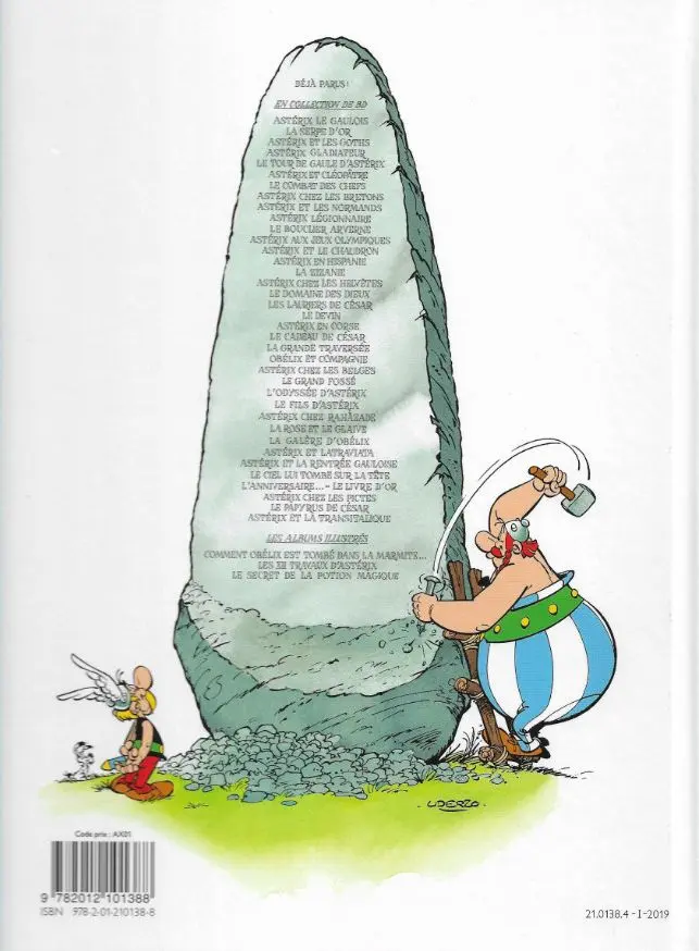 Verso de l'album Astérix Tome 6 Astérix et Cléopâtre