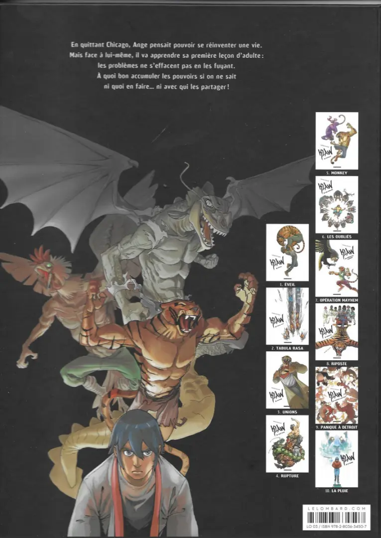 Verso de l'album Klaw Tome 4 Rupture