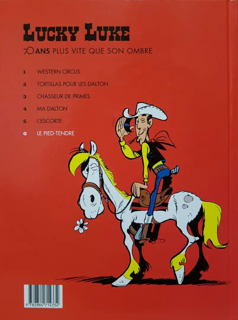 Verso de l'album Lucky Luke 70 ans Tome 6 Le pied-tendre