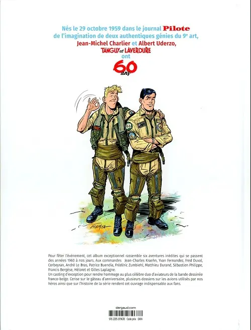 Verso de l'album Tanguy et Laverdure Spécial 60 ans