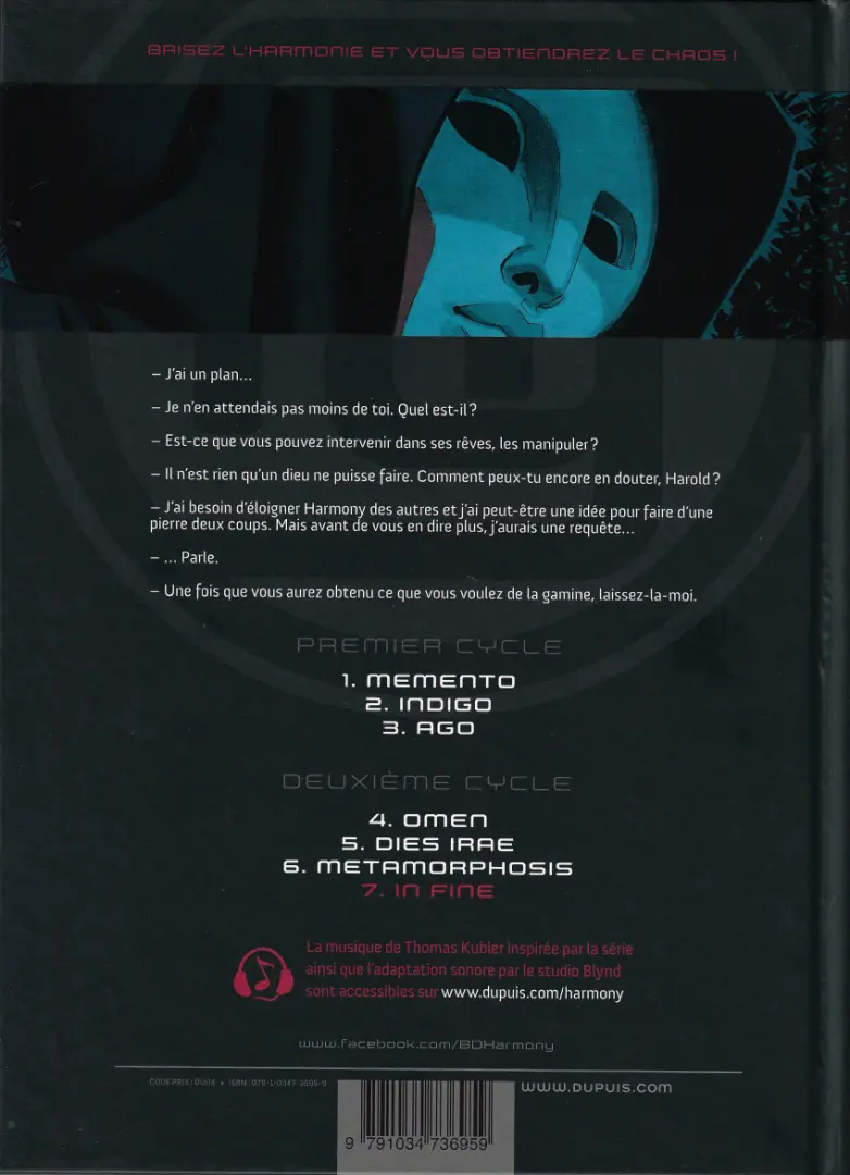 Verso de l'album Harmony Tome 5 Dies Irae