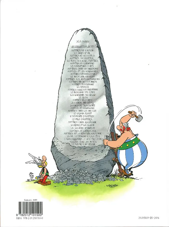 Verso de l'album Astérix Tome 18 Les lauriers de César