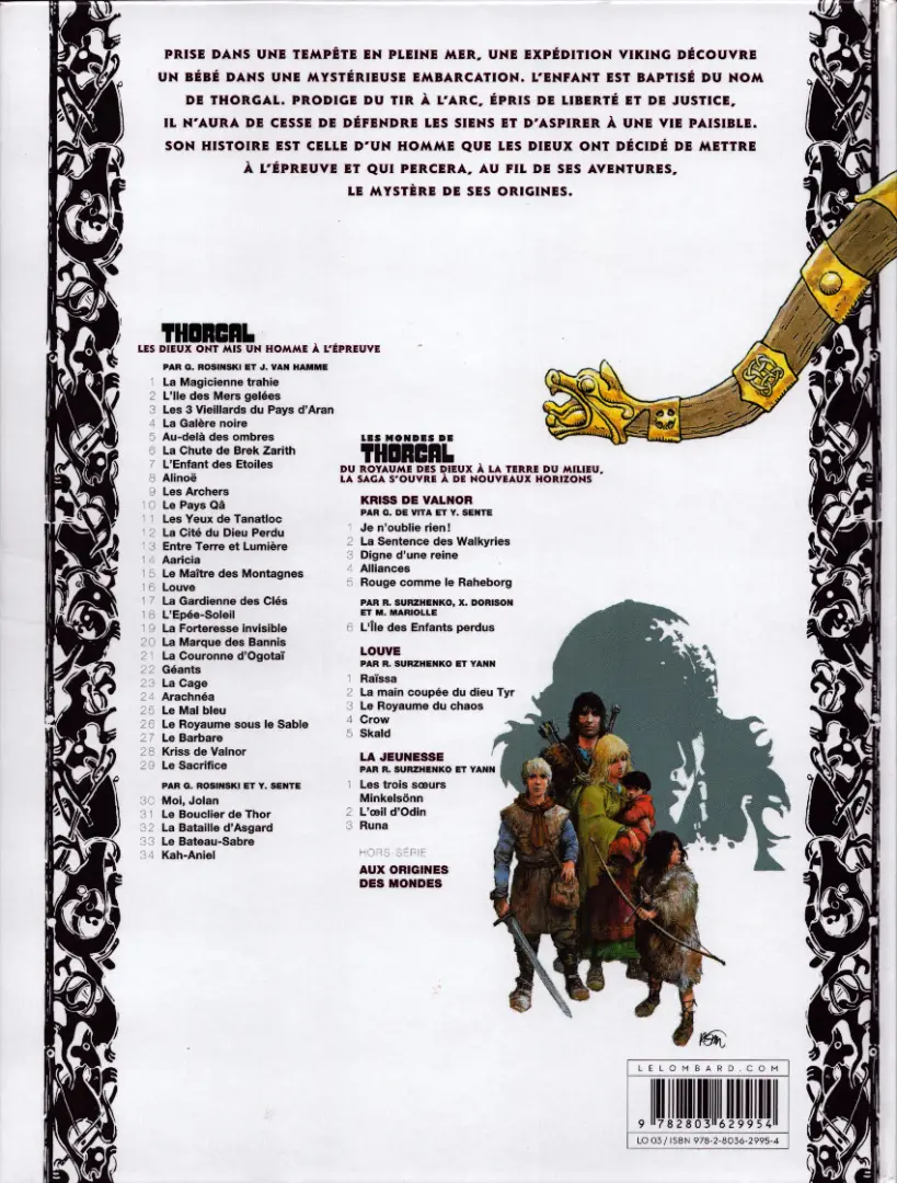 Verso de l'album Thorgal Tome 33 Le Bateau-Sabre