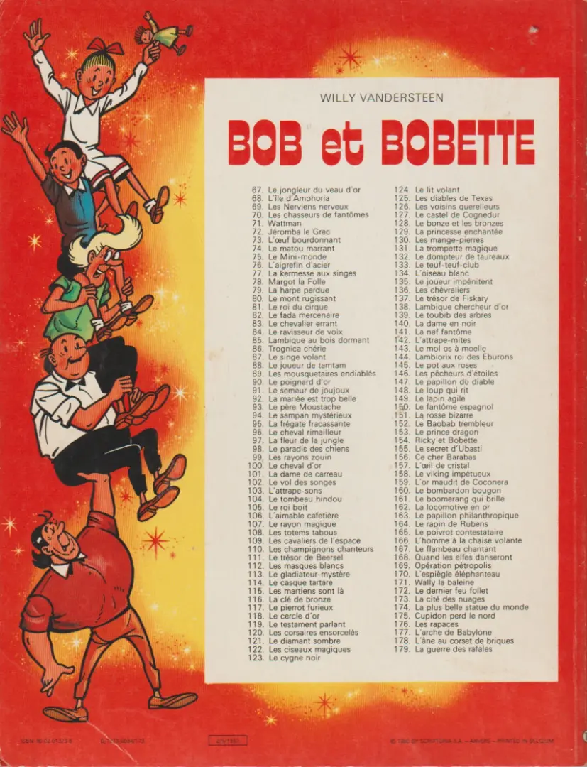 Verso de l'album Bob et Bobette Tome 174 La plus belle statue du monde