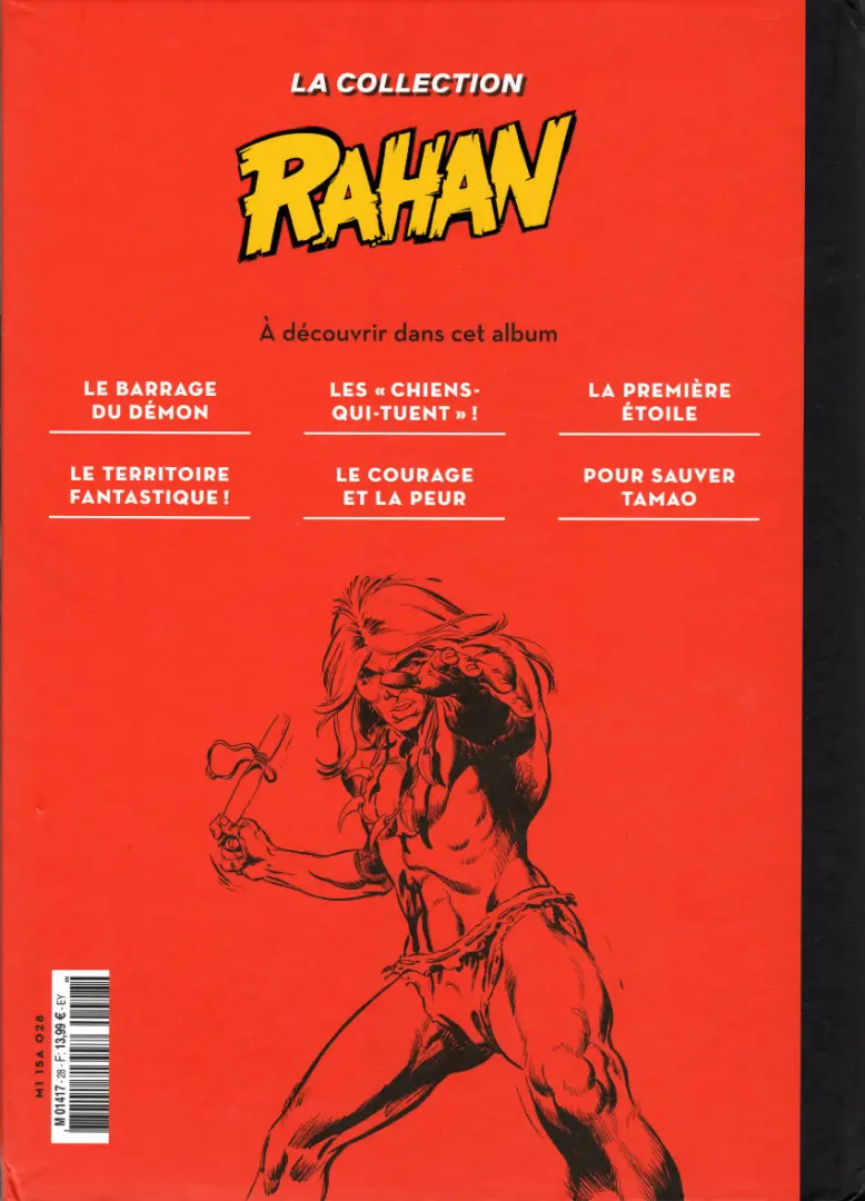Verso de l'album Rahan La Collection (Hachette) Tome 28