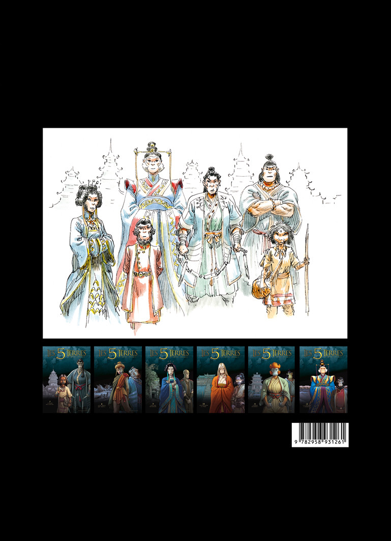 Verso de l'album Les 5 Terres Les storyboards du cycle de Lys
