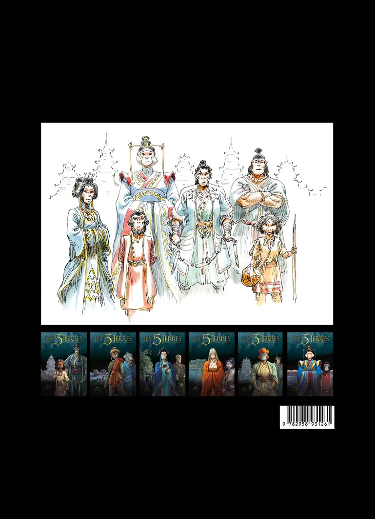 Verso de l'album Les 5 Terres Les storyboards du cycle de Lys