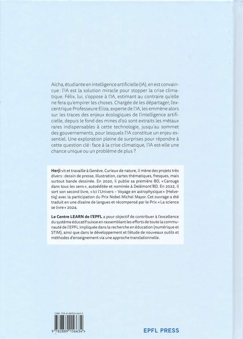 Verso de l'album Utop'IA L'intelligence artificielle contre le climat ?