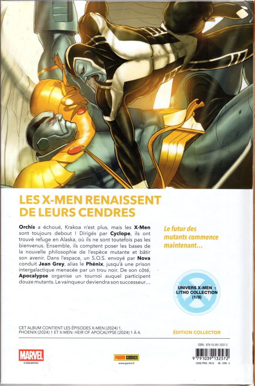 Verso de l'album X-Men 01