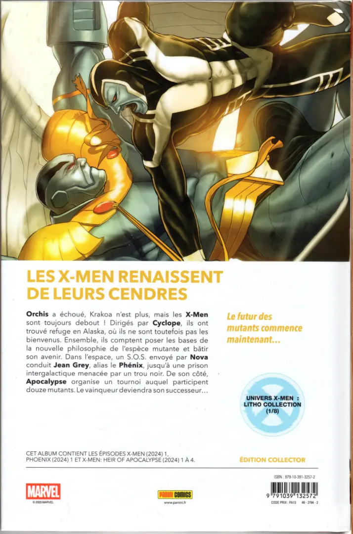 Verso de l'album X-Men 01