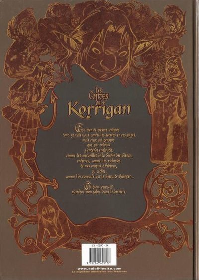 Verso de l'album Les contes du Korrigan Livre premier Les trésors enfouis