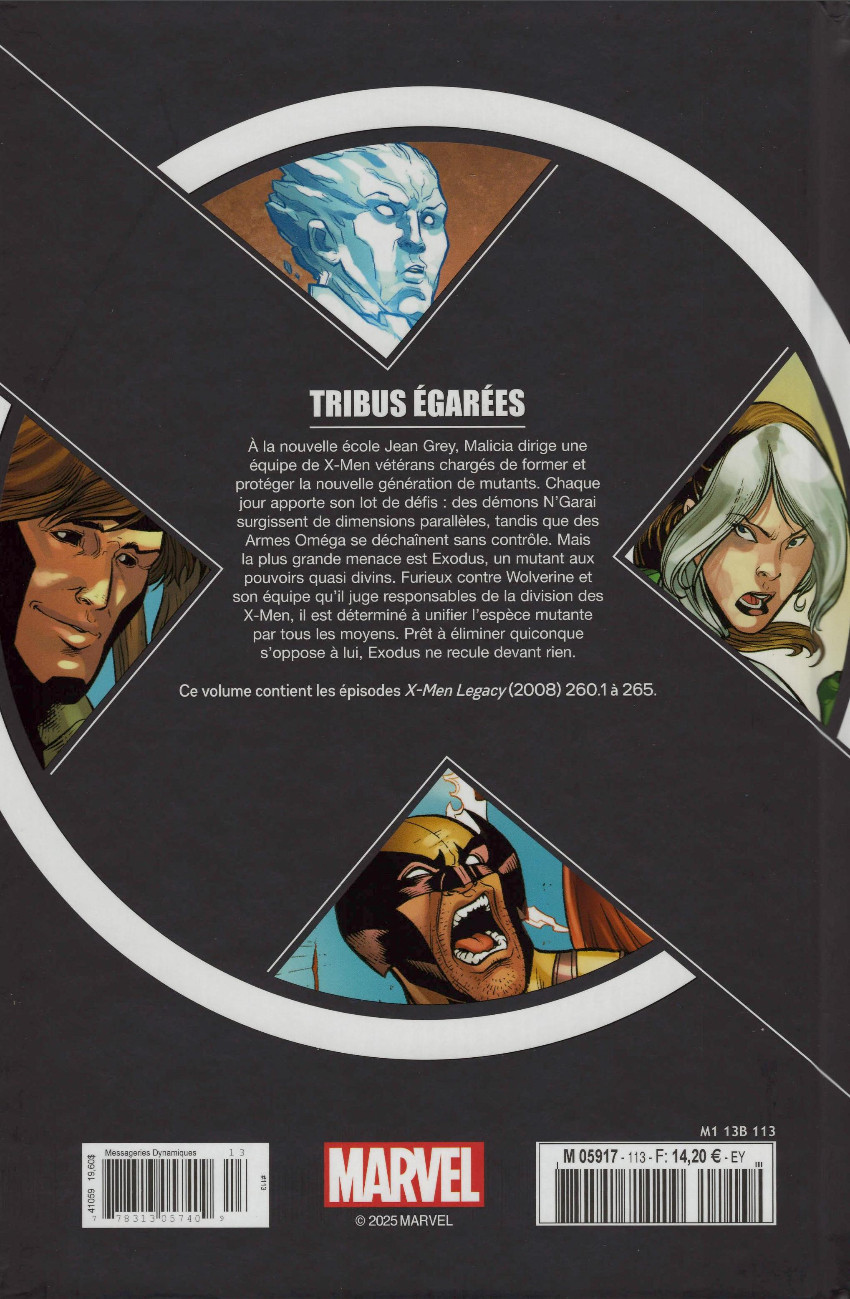 Verso de l'album X-Men - La Collection Mutante Tome 113 Tribus égarées