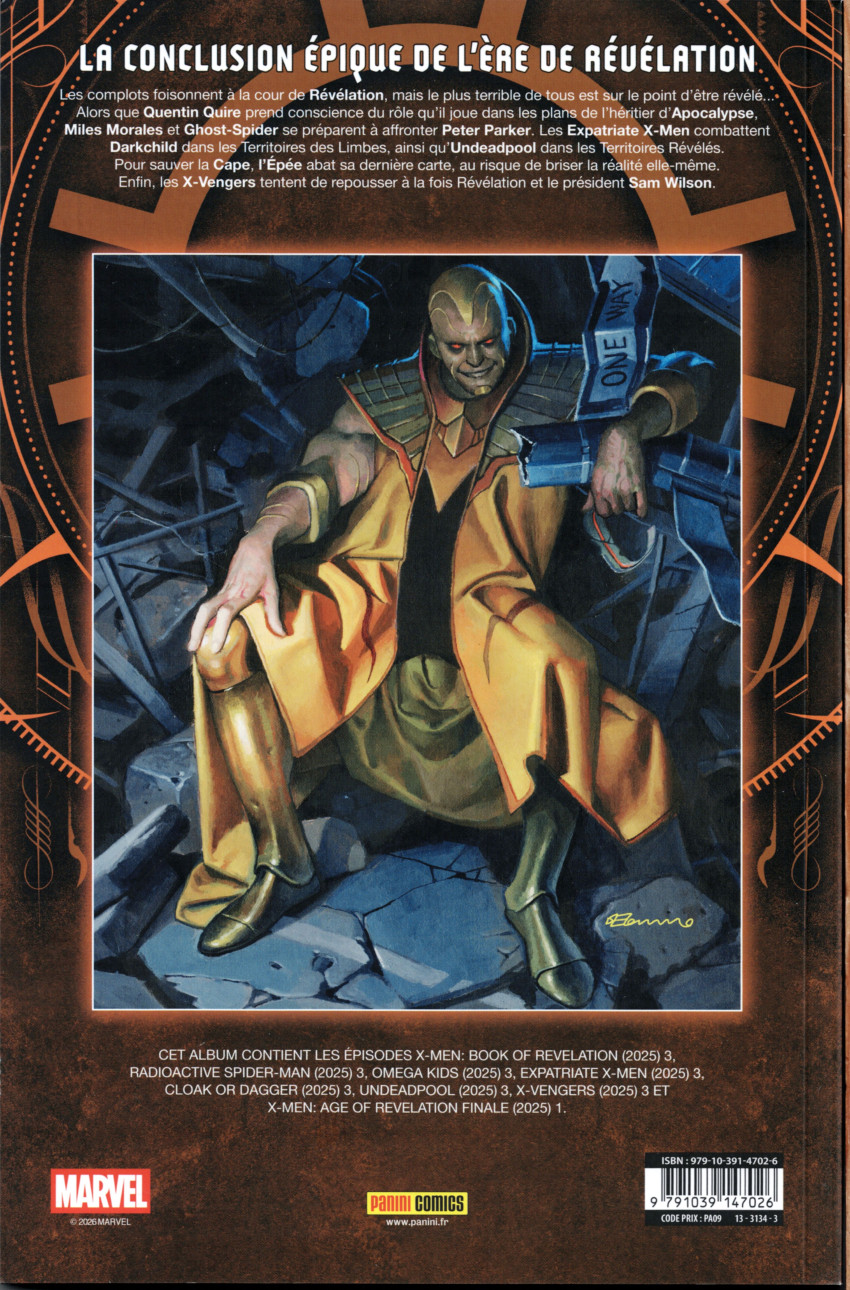 Verso de l'album X-Men - L'ère de Révélation Volume 7/7