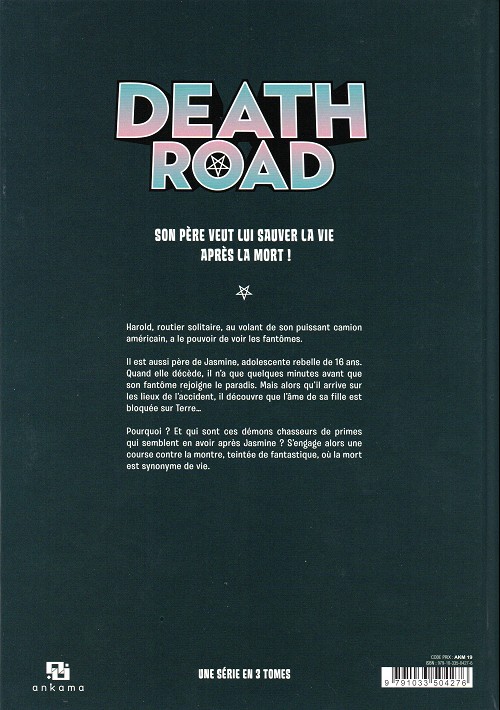 Verso de l'album Death road Tome 1