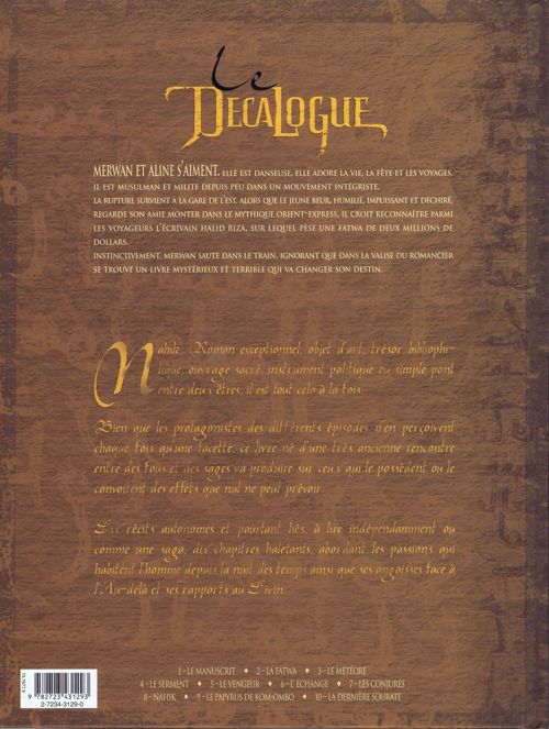 Verso de l'album Le Décalogue Tome 2 La Fatwa