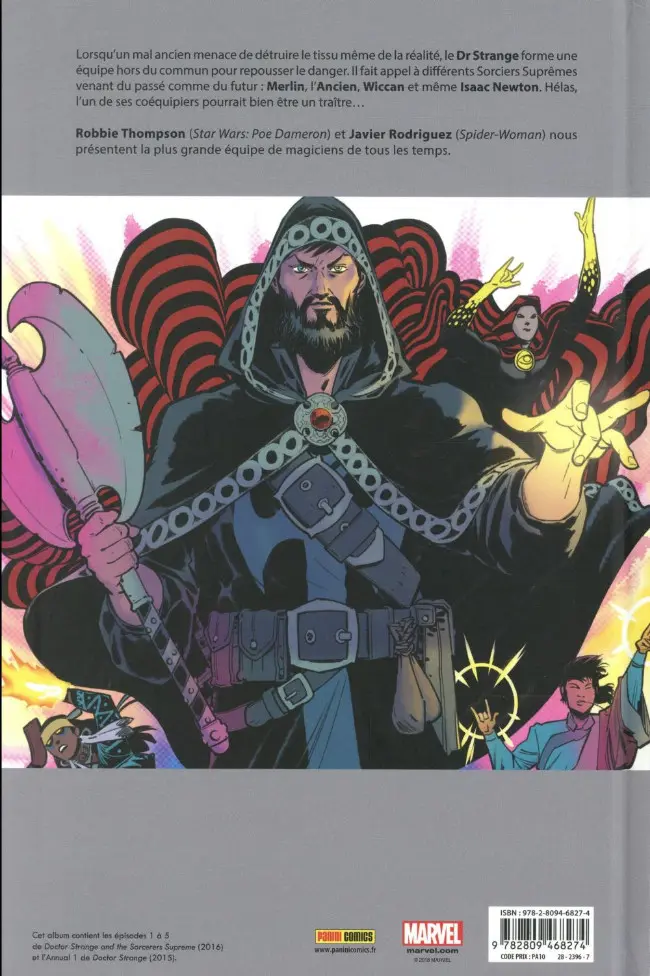 Verso de l'album Doctor Strange et les sorciers suprêmes Tome 1 Les Intemporels