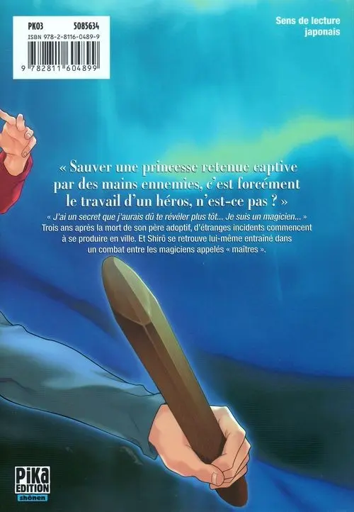 Verso de l'album Fate stay night Tome 9