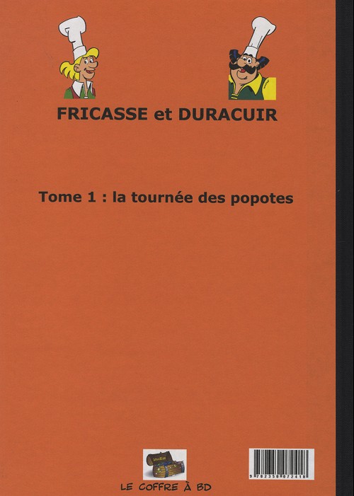 Verso de l'album Fricasse et Duracuir Tome 1 La tournée des popotes