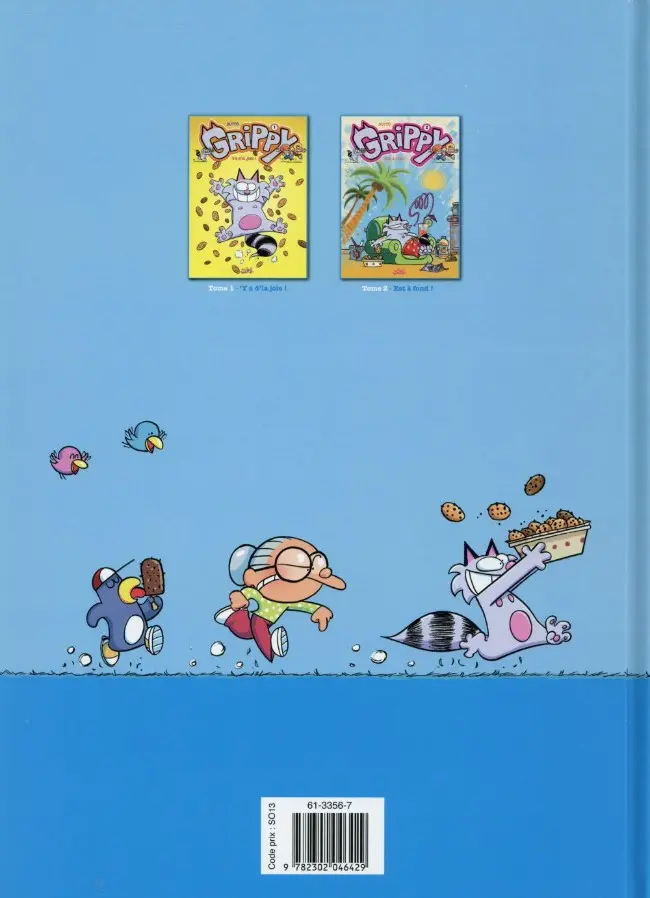 Verso de l'album Grippy Tome 2 Grippy est à fond !