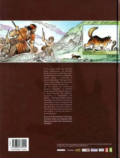 Verso de l'album Homo Sapiens Tome 2 Le sacre de l'homme