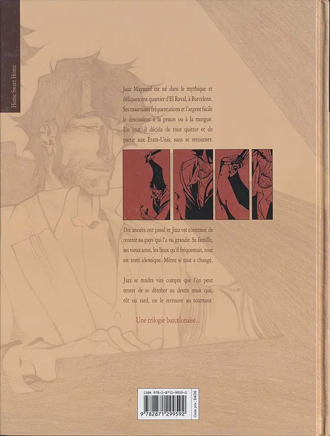 Verso de l'album Jazz Maynard Tome 1 Home Sweet Home