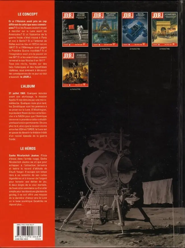 Verso de l'album Jour J Tome 1 Les russes sur la Lune !