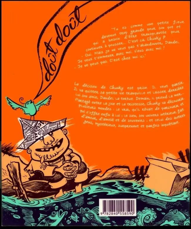 Verso de l'album Adieu Chunky Rice