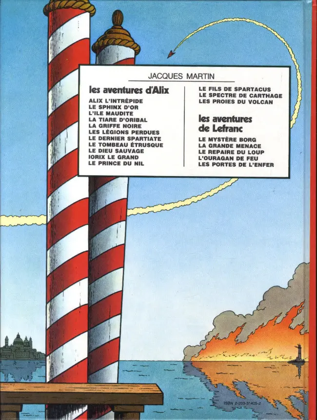 Verso de l'album Lefranc Tome 5 Les portes de l'enfer