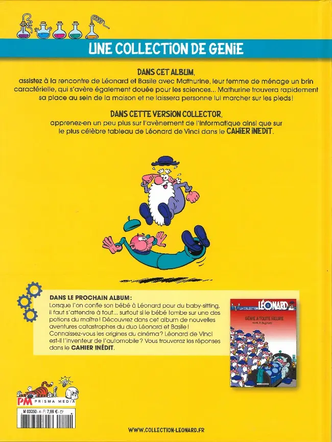 Verso de l'album La Collection Léonard Tome 4 Trait de génie