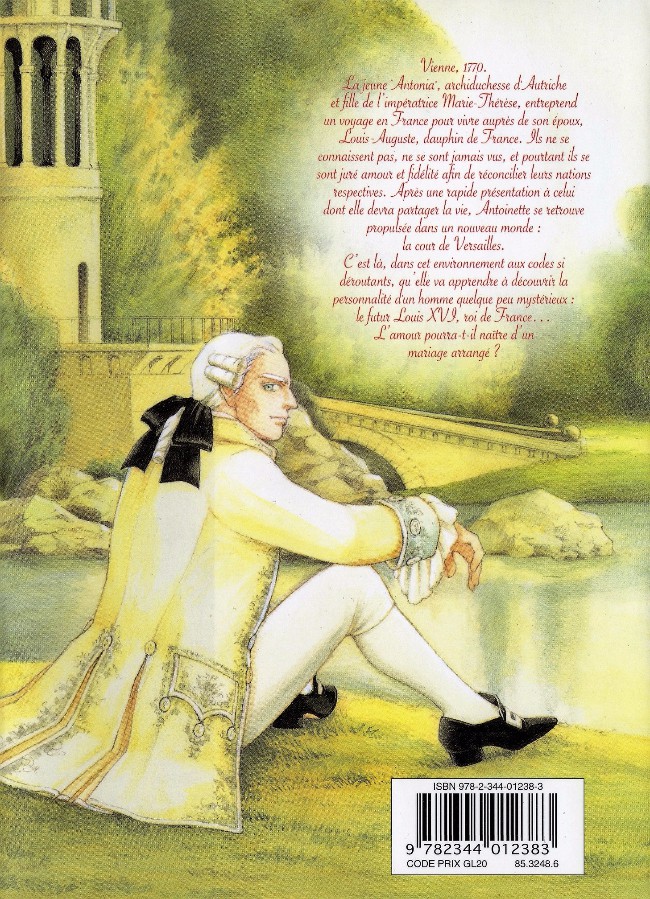 Verso de l'album Marie-Antoinette - La jeunesse d'une reine