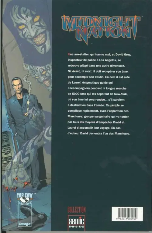 Verso de l'album Midnight Nation Tome 1