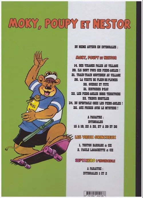 Verso de l'album Moky, Poupy et Nestor Tome 21 Train-train quotidien au village