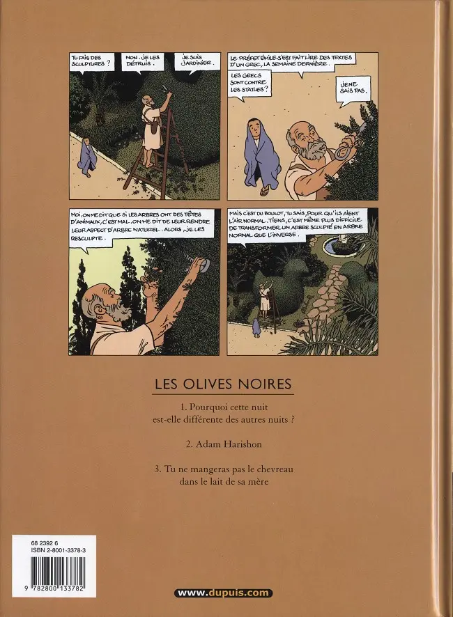 Verso de l'album Les Olives noires Tome 3 Tu ne mangeras pas le chevreau dans le lait de sa mère