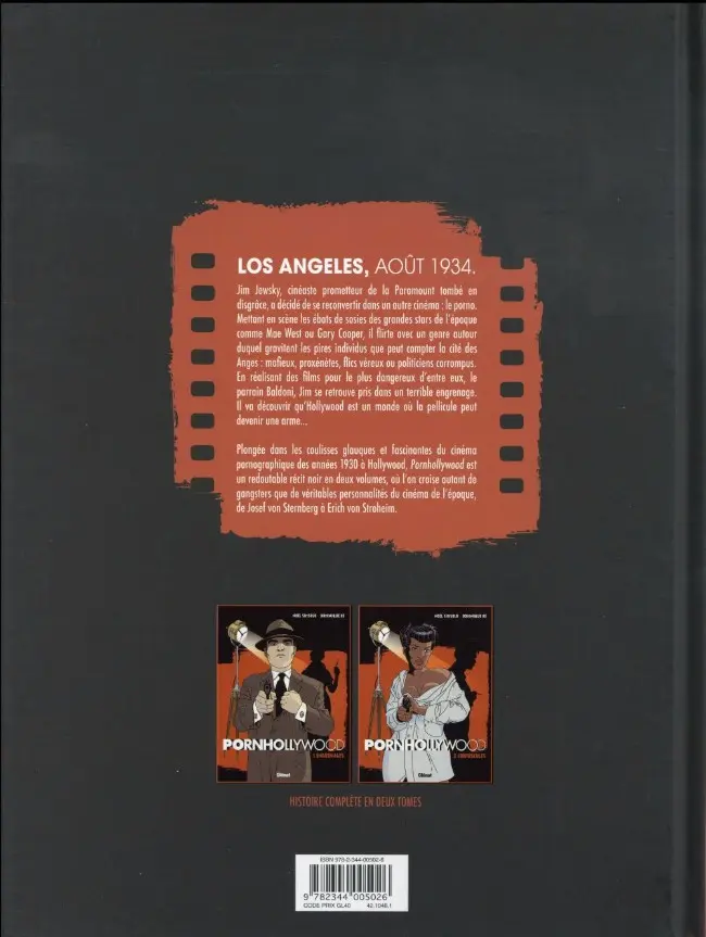 Verso de l'album Pornhollywood Tome 2 Crépuscule