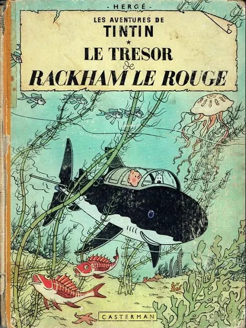 Couverture de l'album Tintin Tome 12 Le Trésor de Rackham le Rouge