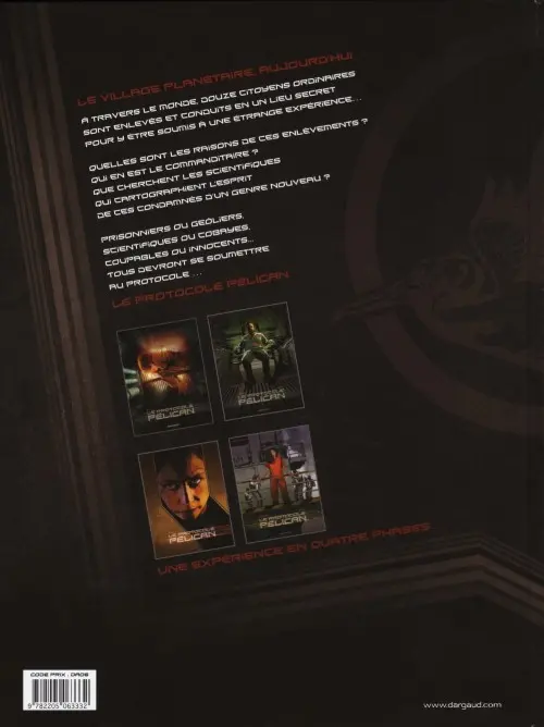 Verso de l'album Le Protocole Pélican Tome 1