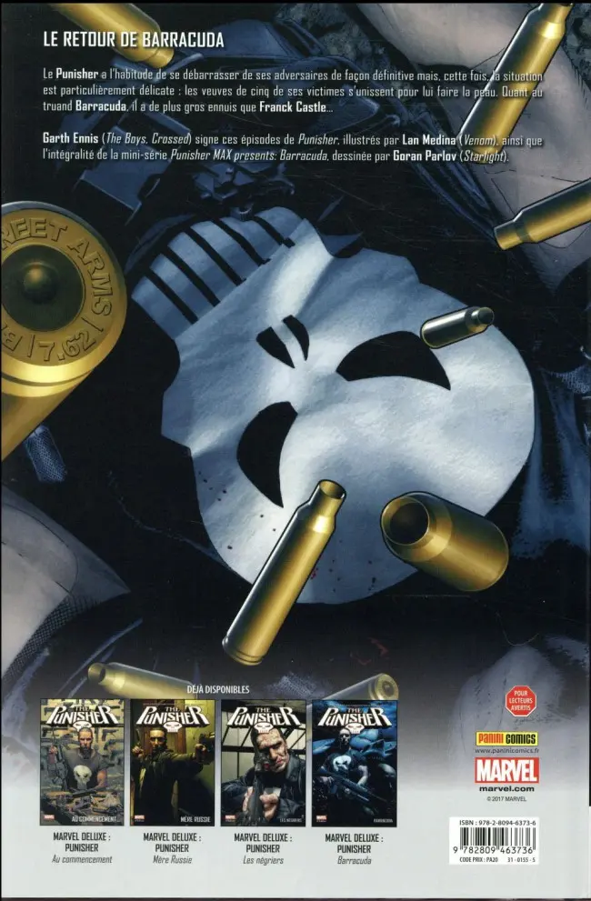 Verso de l'album Punisher Max Tome 5 Le faiseur de veuves