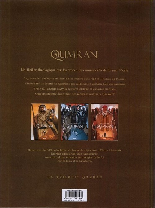 Verso de l'album Qumran Tome 3 Livre III