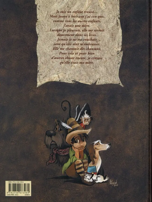 Verso de l'album Sans famille