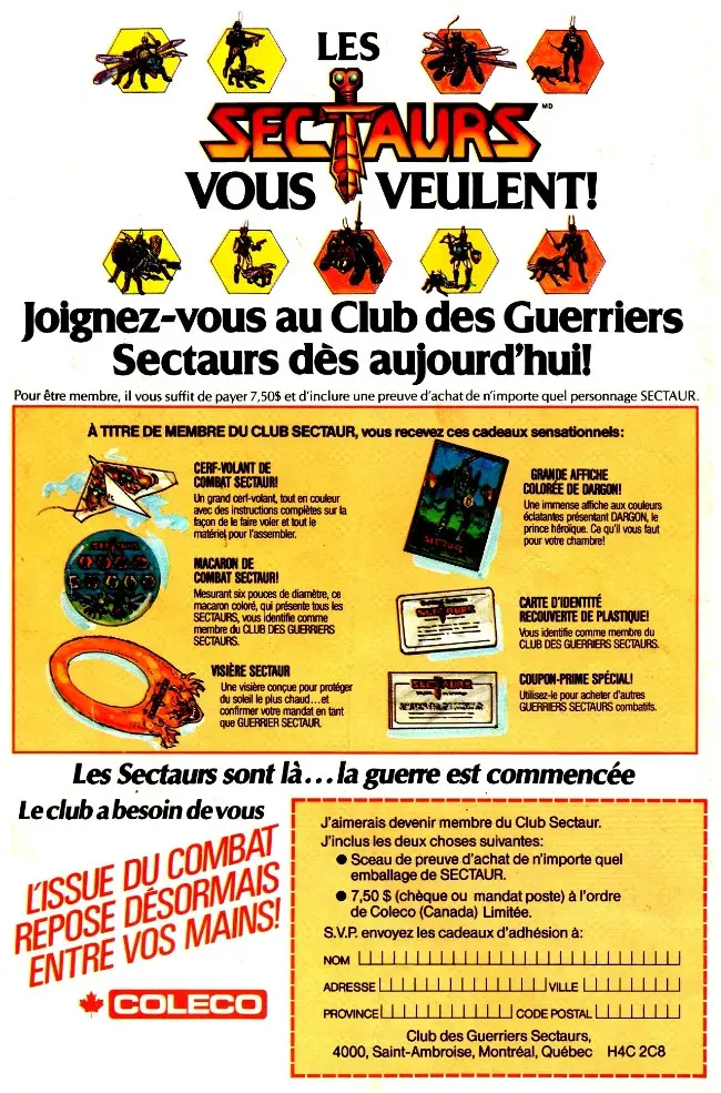 Verso de l'album Les Sectaurs N° 5
