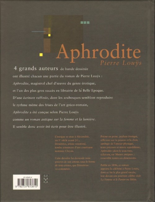 Verso de l'album Aphrodite Vol. III Livre troisième
